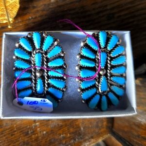 Turqoise and sterling post earrings